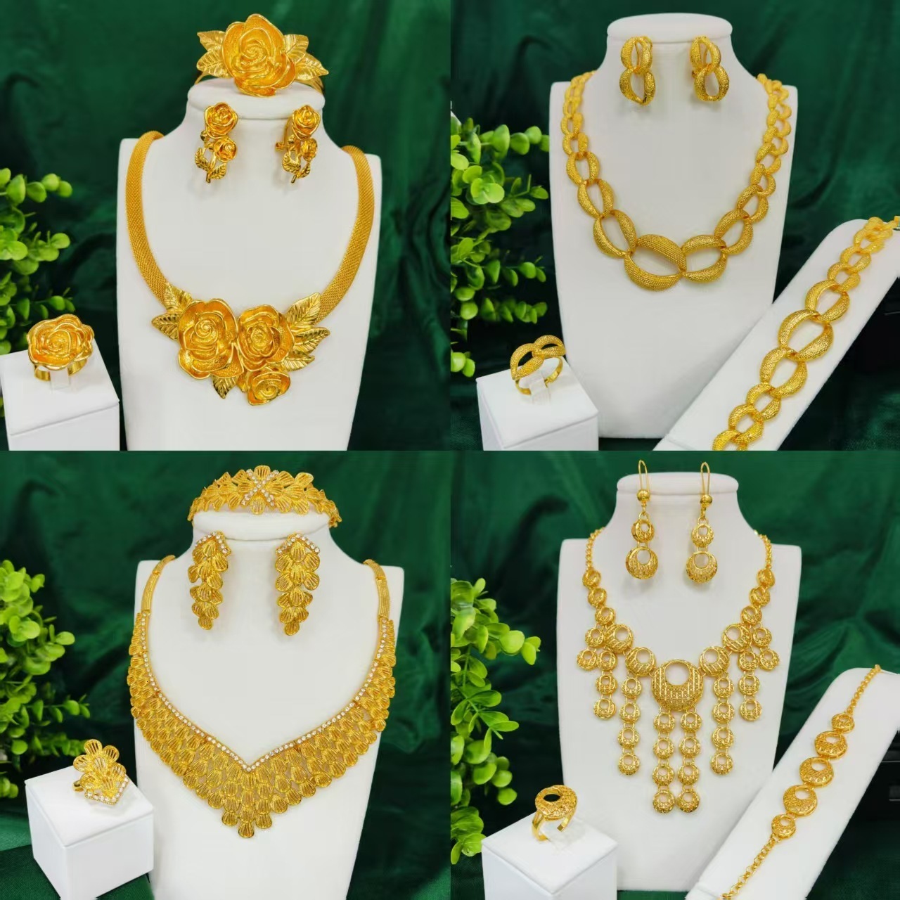 EMMA Jewellery Necklace Jewelry Sets For Women Dubai Gold Color African Arabic Wedding Bridal Collection Sets 241016