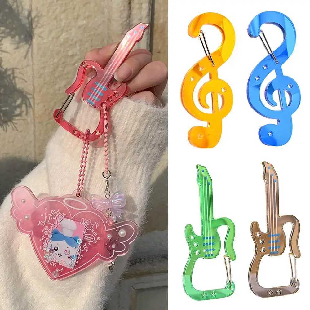 Musical Notes Acrylic Karabiner Illustration Anahtarlk Aksesuarlar anta Charms Dekorasyon Srt antas Sarkt El Kitab Ssler Hediye W250604