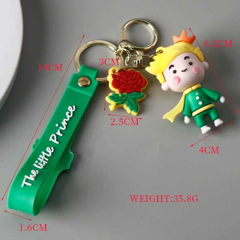 Green Best Deal Little Prince and Fox Keychain Pendant for Kids Birthday Party Decoration Gift Keyring M250604