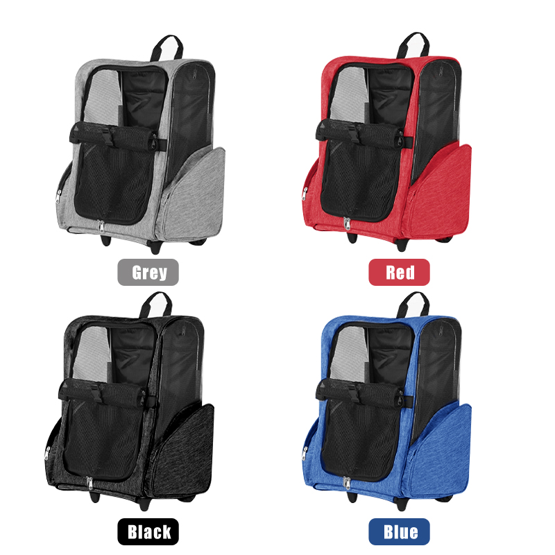 Pet trolley bag cat and dog travel bag cat trolley bagcat carrier bagdog backpack bag Two usage methods