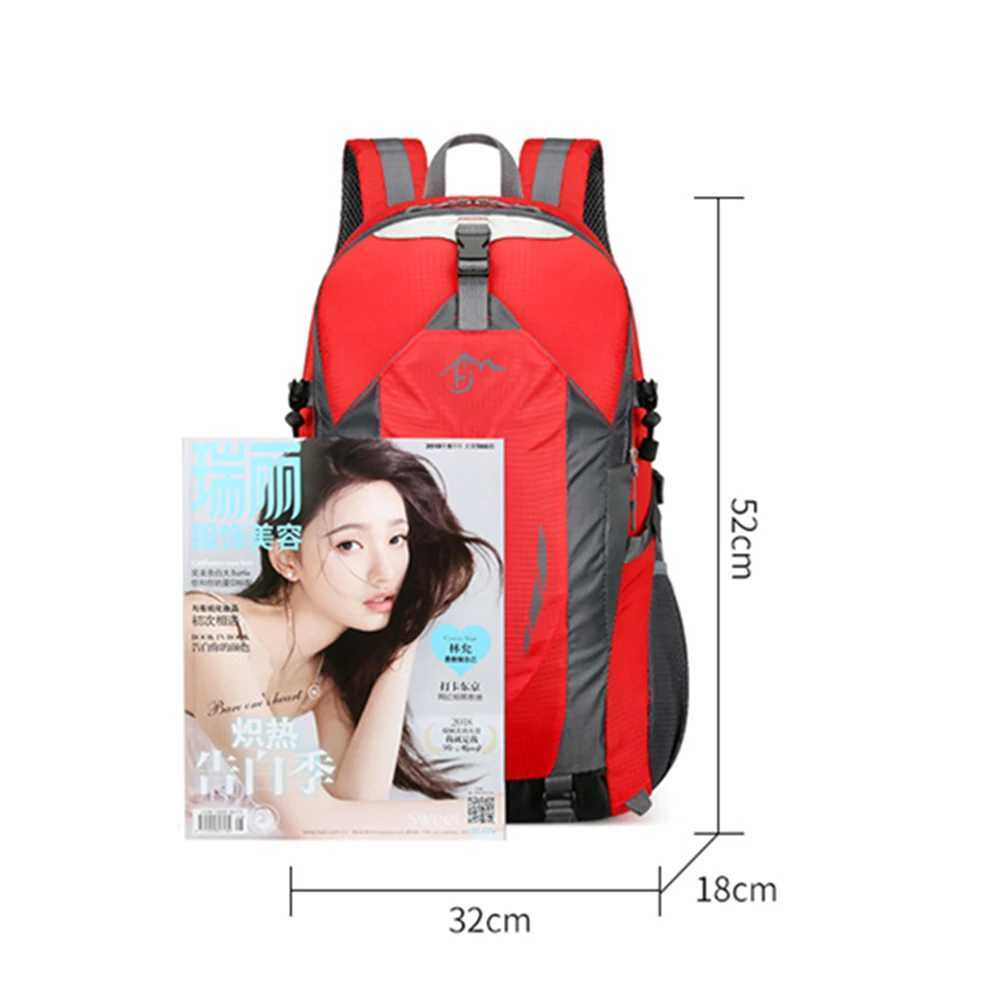 Polyester Camping Backpack Breathable Fishing Bag Large Capacity Wear-resistant Layered Storage Lightweight for Office Travel W250603