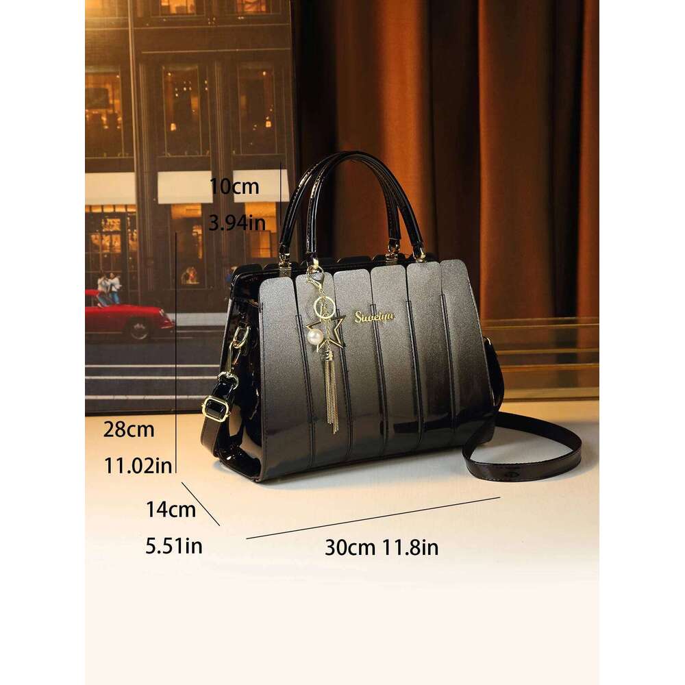 Women's Bags Designer Fashion Temperament Gradient Block Business Commuting Women's Handbag, Light Trend Single Shoulder Crossbody Bag