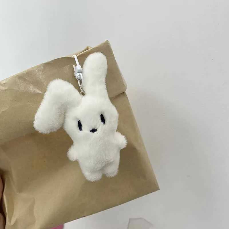 Cartoon Pink Plush Rabbit Keychain Hot Selling Item Cute Student Backpack Fluffy Pendant Keyring Ladies Girls Car Bag Decoration W250604