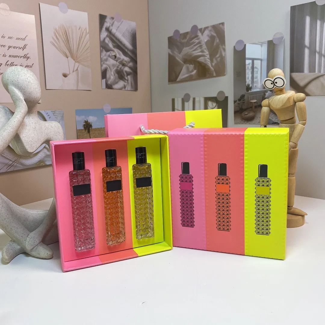 10A Senior designer high quality gift box strong coral fantasy man women's perfume 15ml 3 piece set lasting smell eau de hoodette unisex cologne 
