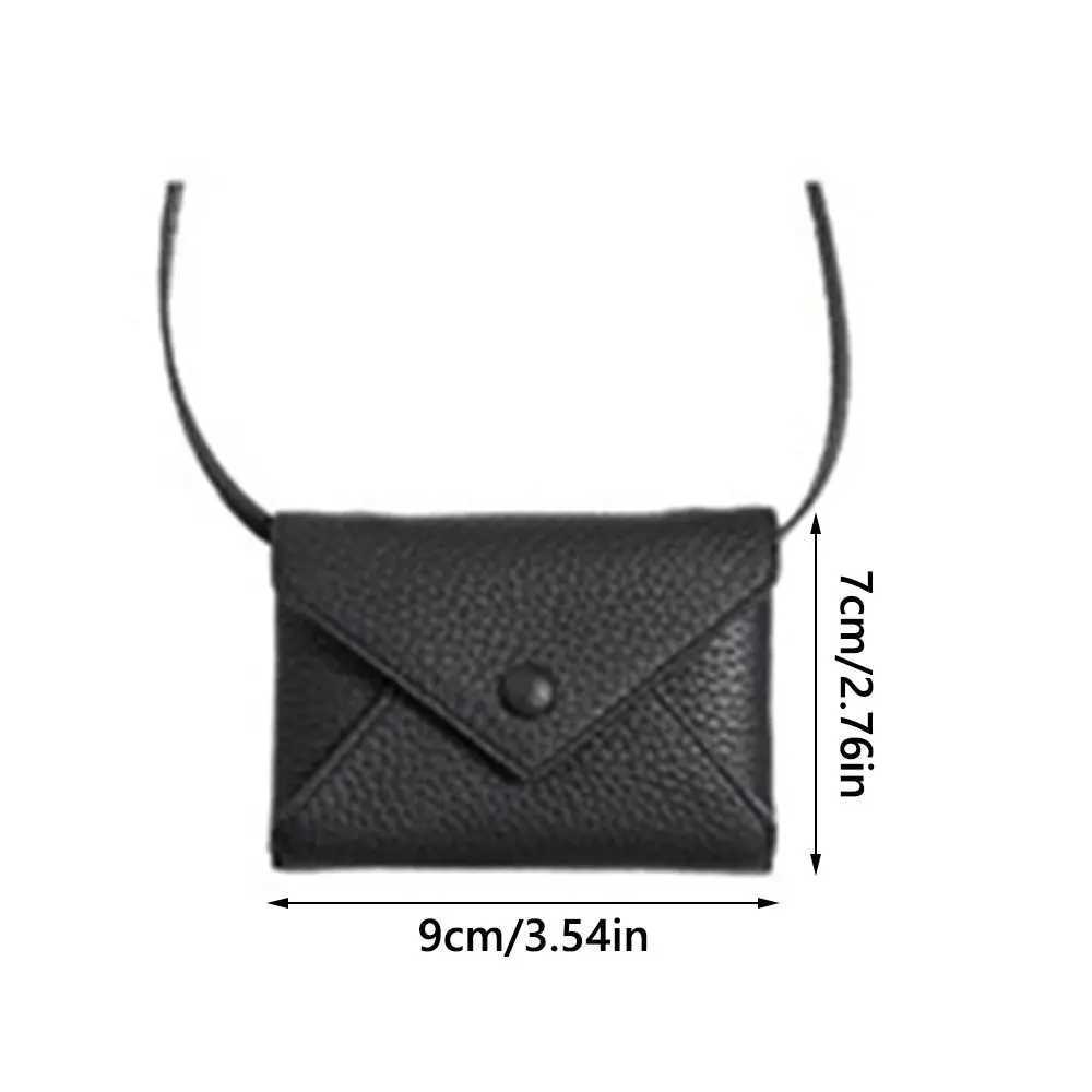 New PU Leather Shoulder Bag Solid Color Multifunctional Waist Bag Durable Mini Bag Necklace W250604