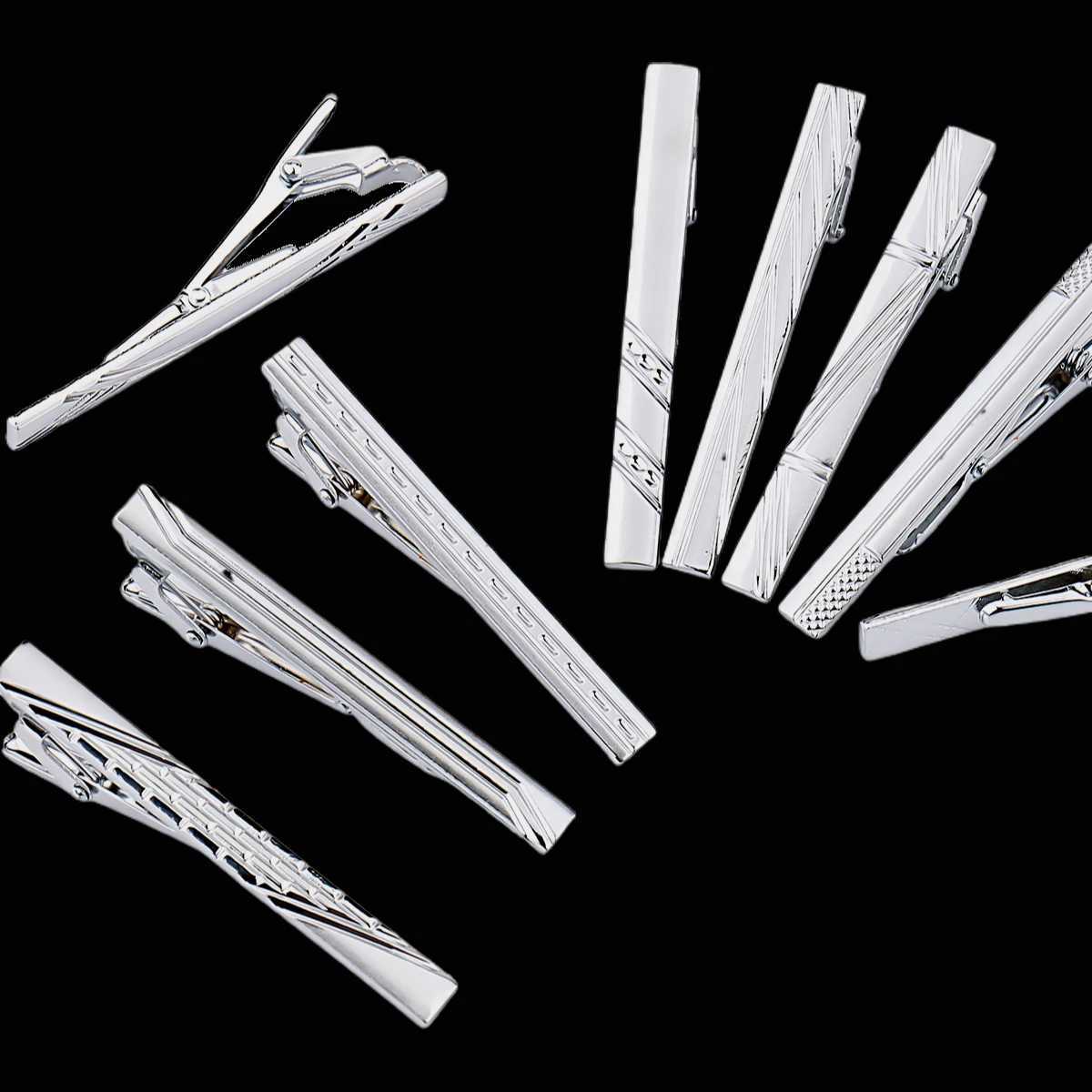 8pc Metal Tie Clip Set With Box For Tie Clip Man Luxury Business Wedding Guest Gift Necktie Pin Man Business Jewelry Gifts Sets W250604