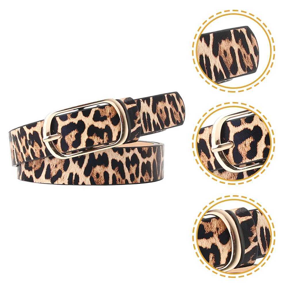 Woman Leopard Waist Belts Fashionable All-Match Belts for Women Lady Female W250604