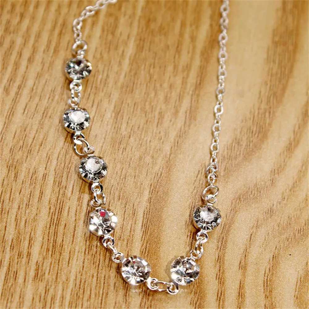 Women Fashion Foot Ankle Crystal Summer Beach Birthday Gift Barefoot Foot Chains Sandal Rhinestone Anklets W250604