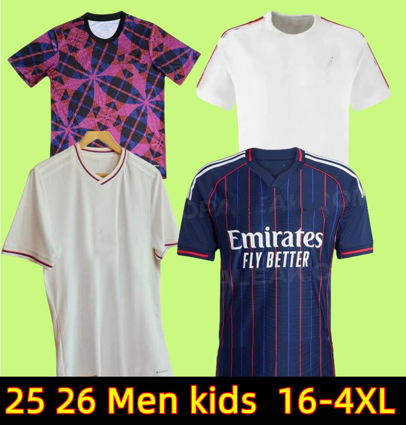 25/26 Maillot Lyon Soccer Jerseys 2024 2025 75-Year Olympique Lyonnais OL 3rd Fourth Shirts CHERKI Mikautadze Men Football Shirt Kids Kits Equipment