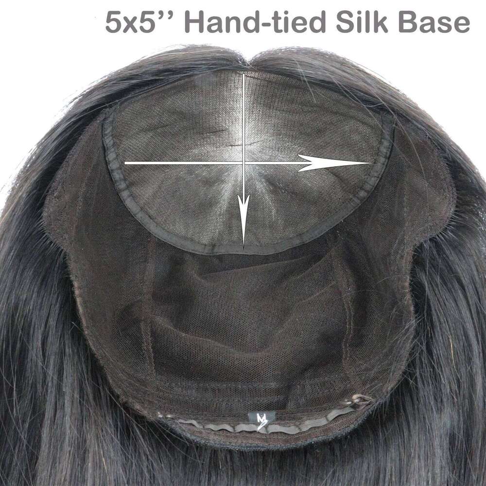 Hand Tied Real Virgin European Human Hair Base Full Lace Natural Scalp Look Light Breathable Silk Top Wig for Women