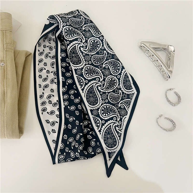 Women's Light Luxe Silk Throat Scarves - Multi-Purpose Summer Ties & Headbands for Casual Chic