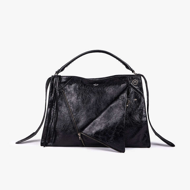 Women's Bags Designer Women's Bags Designer Sun Qian Same Style GROTTO Lapel Genuine Leather Large Capacity Commuter Handbag Shoulder Crossb