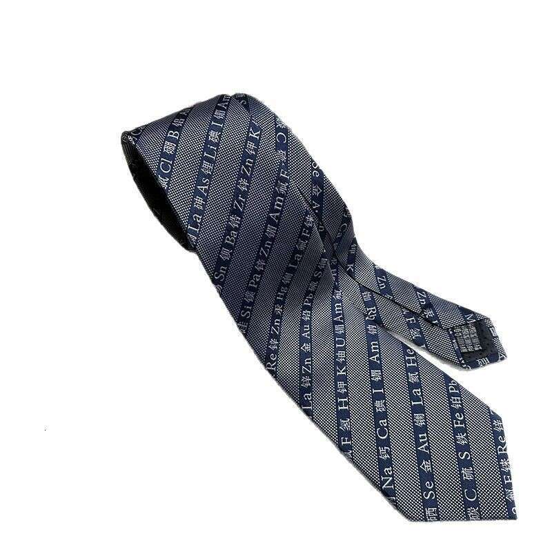 Men's Business Casual Suit with High-Quality Silk Tie - Chemical Letter Jacquard Design