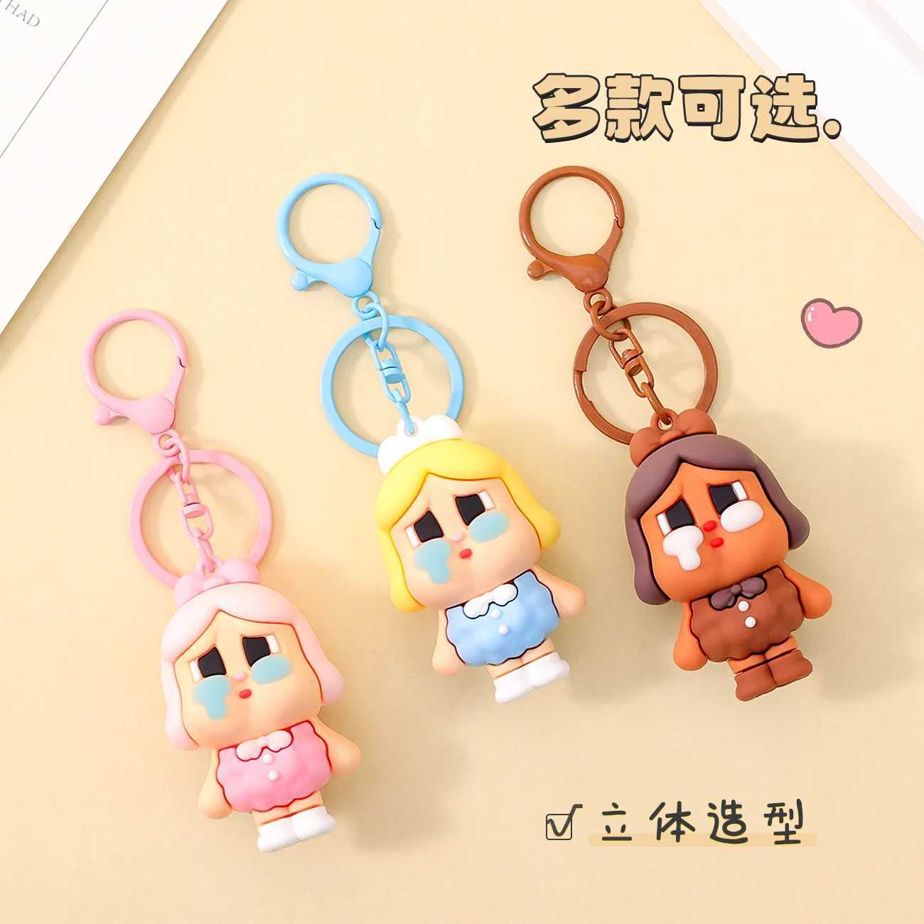 New PVC Funny Tears Doll Keychains For Women Y2k Bag Pendant Couple Car Key Chains Jewelry Gift Decoration Accessories W250604