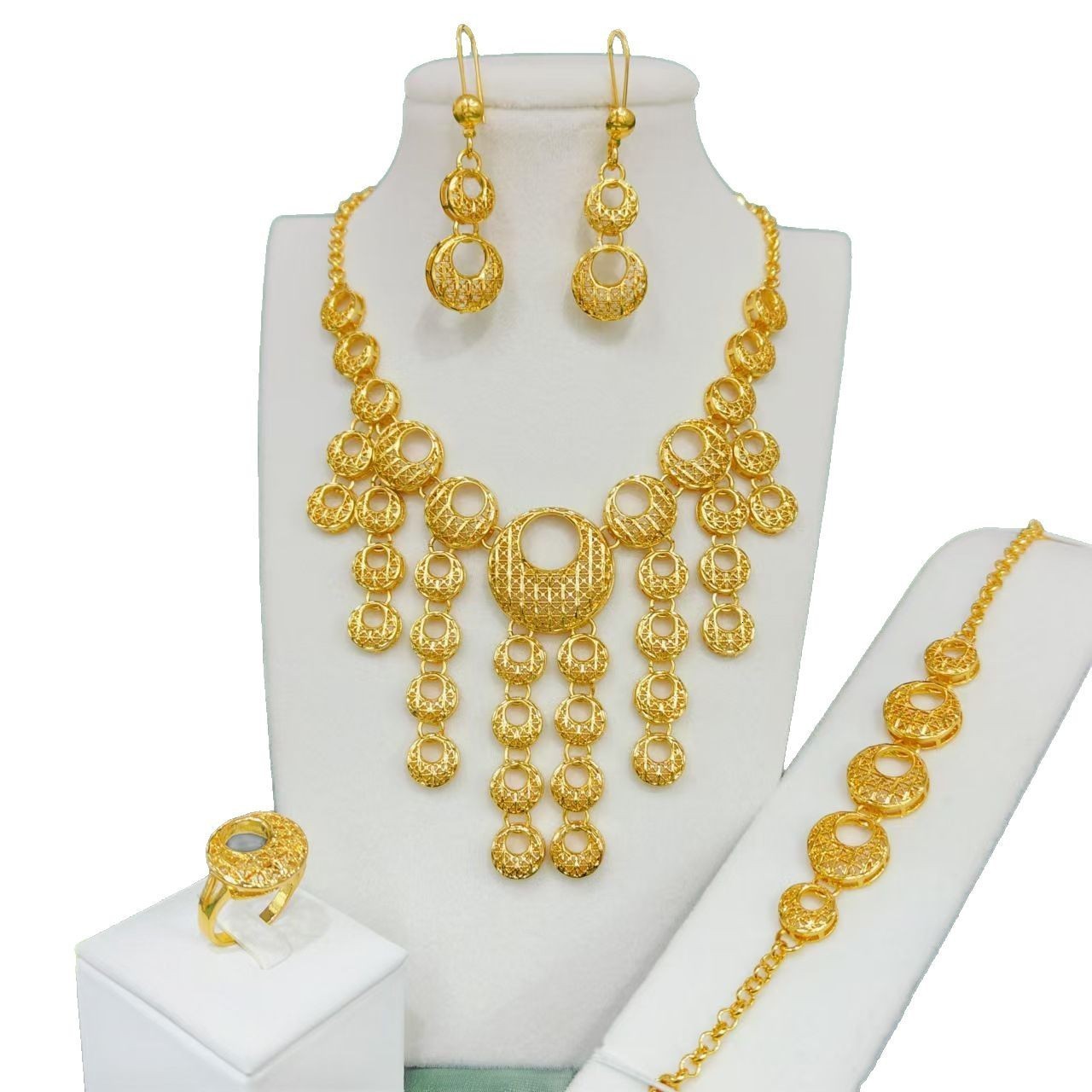 EMMA Jewellery Necklace Jewelry Sets For Women Dubai Gold Color African Arabic Wedding Bridal Collection Sets 241016