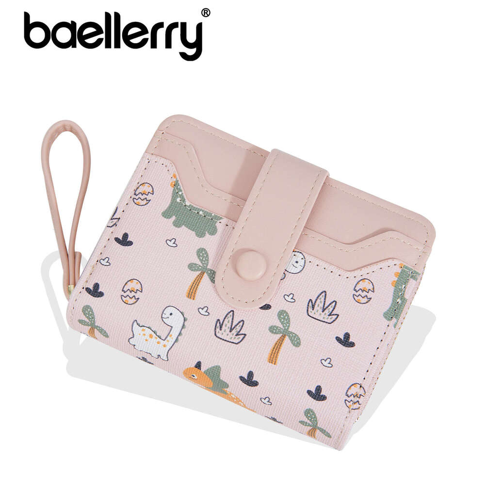 New Baellerry for Women Cartoon Print Short Multi-Card Slot Zipper Wallet High-End Coin Purse