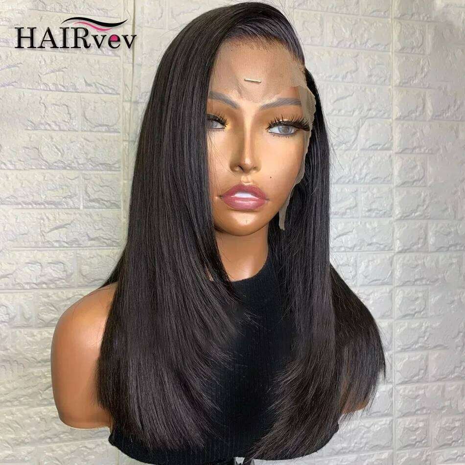 Straight 13x6 Frontal HD Lace Front Pre Plucked 4x4 Closure Wig 100% Glueless Brazilian Human Hair Wigs