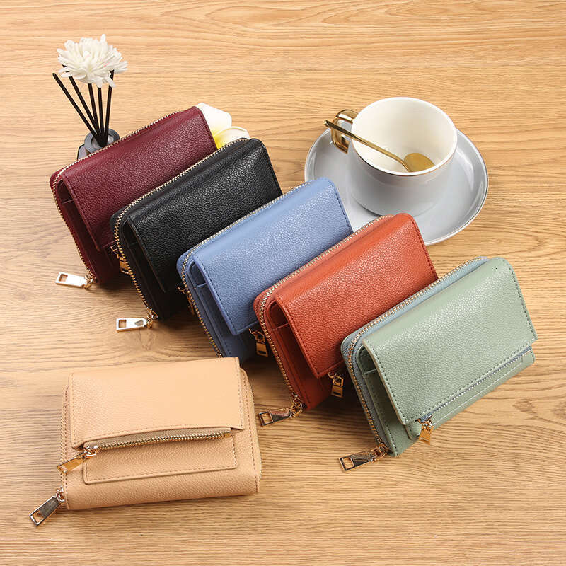 New Style Coin Purse Women's Wallet Lychee Grain Soft Leather Long Envelope Bag Simple Clutch