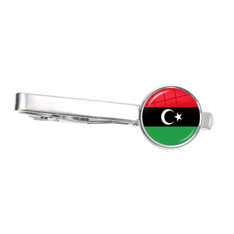 National Flag 16mm Tie Clip Trinidad Sierra Leone Jamaica Guyana Ghana UK Libya Estonia India Glass Jewelry for Male Gentleman W250604