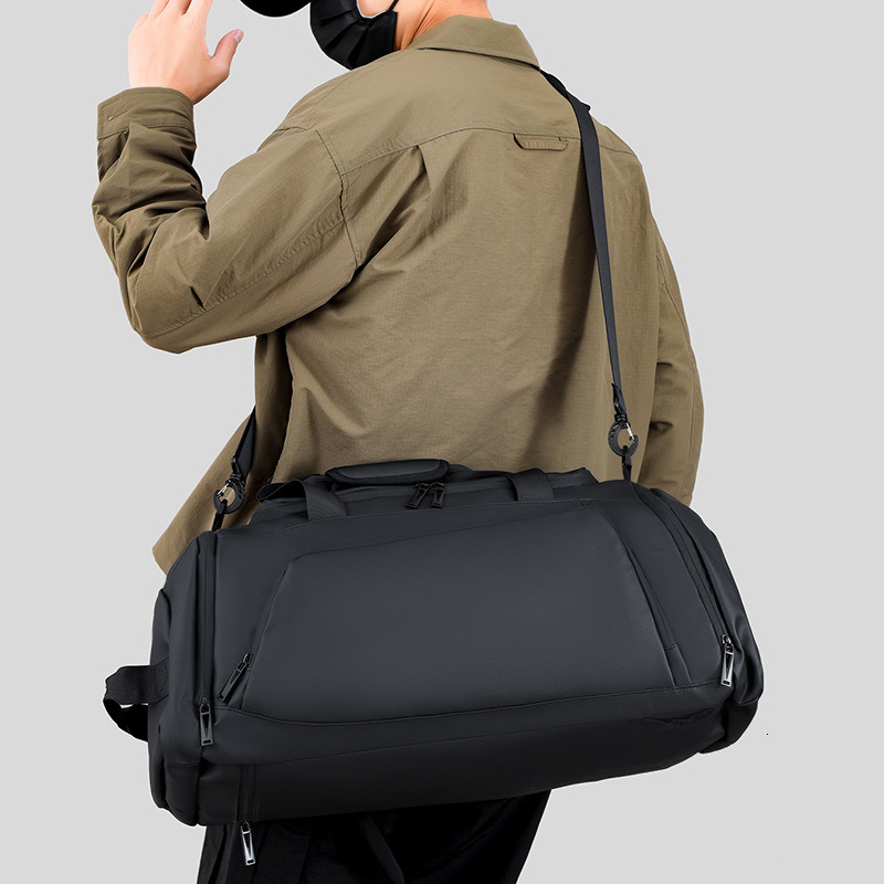 Large Capacity Men's Multifunctional Backpack for Business Travel, Crossbody Sports Training Gym Bag with Wet and Dry Separation