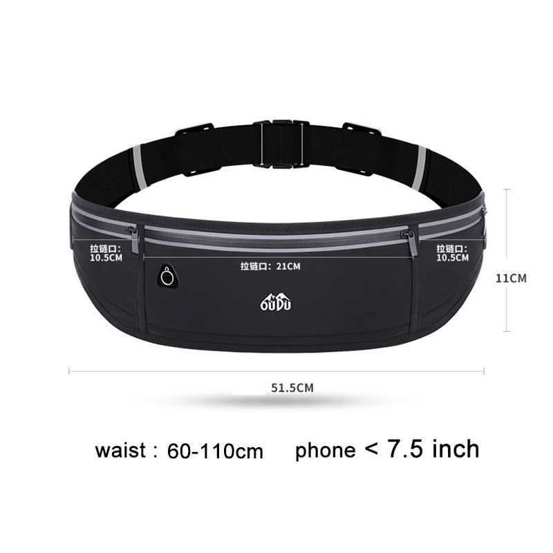 Sports Fanny Pack Women Running Belt Waist Bag Men Waterproof Gym Banana Bags Phone Pouch Run Accessories W250604