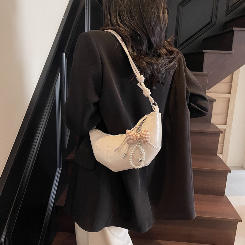 Women's croissant new casual simple crossover dumpling bag daily commuting mobile phone bag designer women's shoulder bag