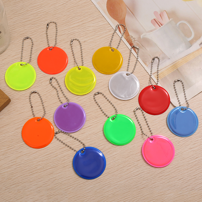Simple Design Circular PVC Small Card Glow-in-the-Dark Backpack Charm - Multiple Colors Available for Custom Wholesale