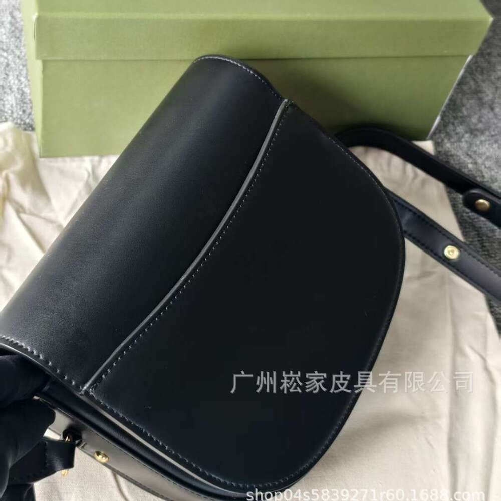 Women's Bags Designer French Sezane Saddle Women's High-End Fashion Leather Metal Lock Bag Shoulder Crossbody