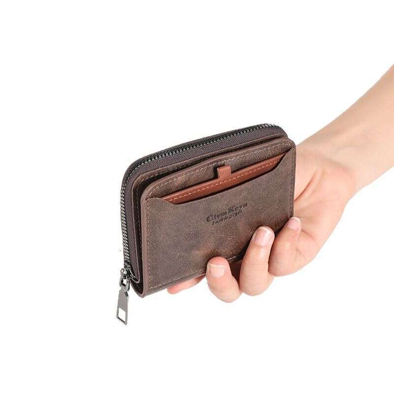 Accordion Holder Driver's License Case Bank Card Zipper Business Creative Storage Coin Purse for Men