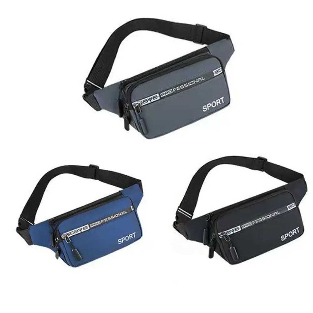 Wear-resistant Oxford Running Waist Bag Multiple Pockets Business Phone Bag Large Capacity Storage Sport Waist Pack Men W250604