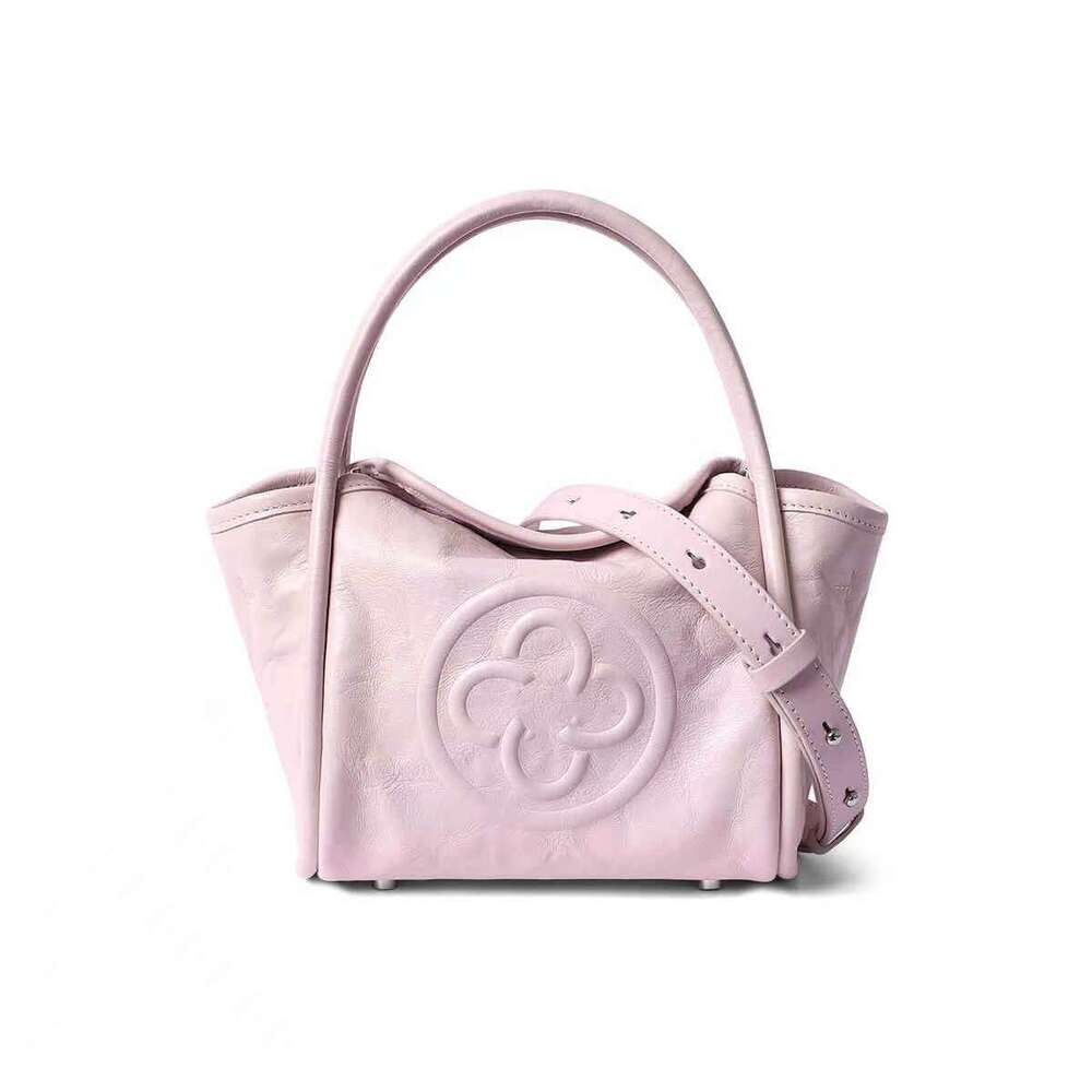 Women's Bags Designer Women's Bags Designer Cassile Angel Vegetable Tanned Leather Wrinkled Single Shoulder Crossbody Pink Handheld Basket B