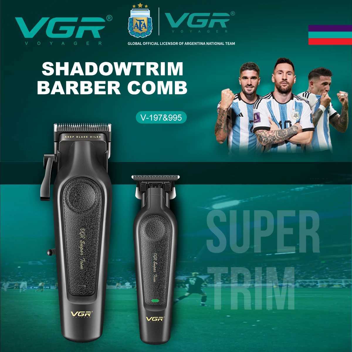VGR New Professional Hair Trimmer Set Barber Mans Hair Clipper Sets Electric Hair Cutting Adjustable Hair Trimmer Set V-197 995XJ250604