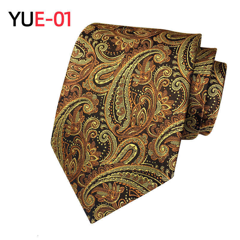 2025 new paisley polyester large floral trendy social suit mens tie