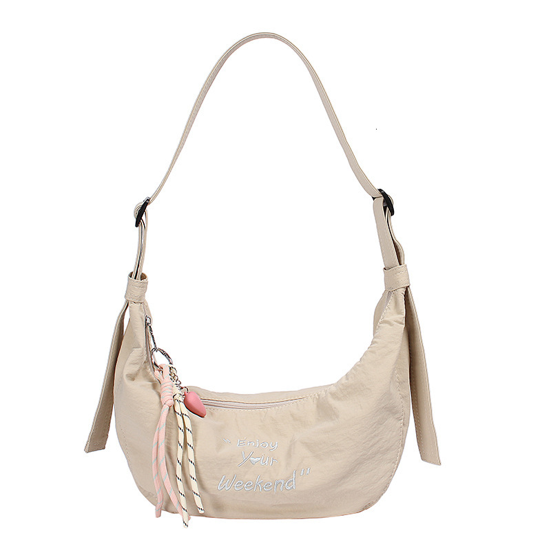 designer Korean Style Personality Letter Underarm Bag for Women 2025 New Trend Versatile Dumpling Bag Casual Outdoor Single Shoulder Crossbody Bag