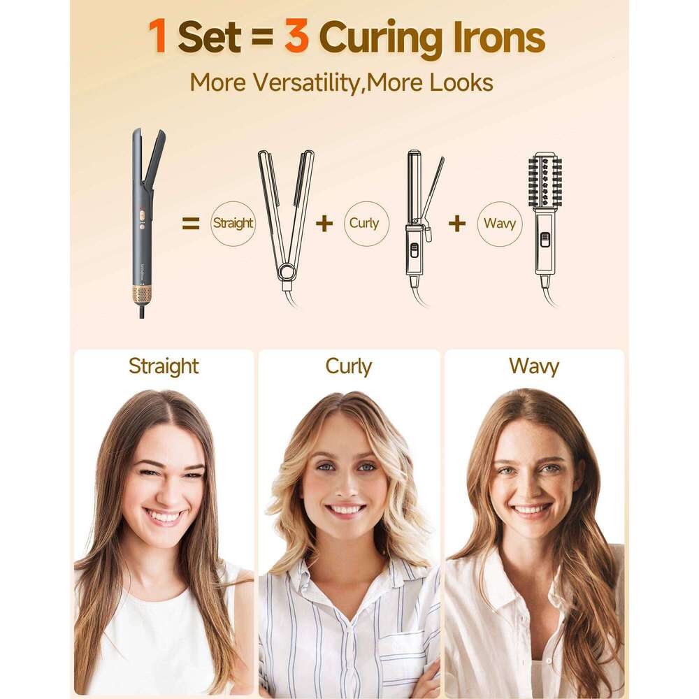 Hair Brush 6 In 1 Air Styling&Drying Multi-Styler With Auto-Wrap Curlers,High-Speed Frizz-Free Blow Dryer