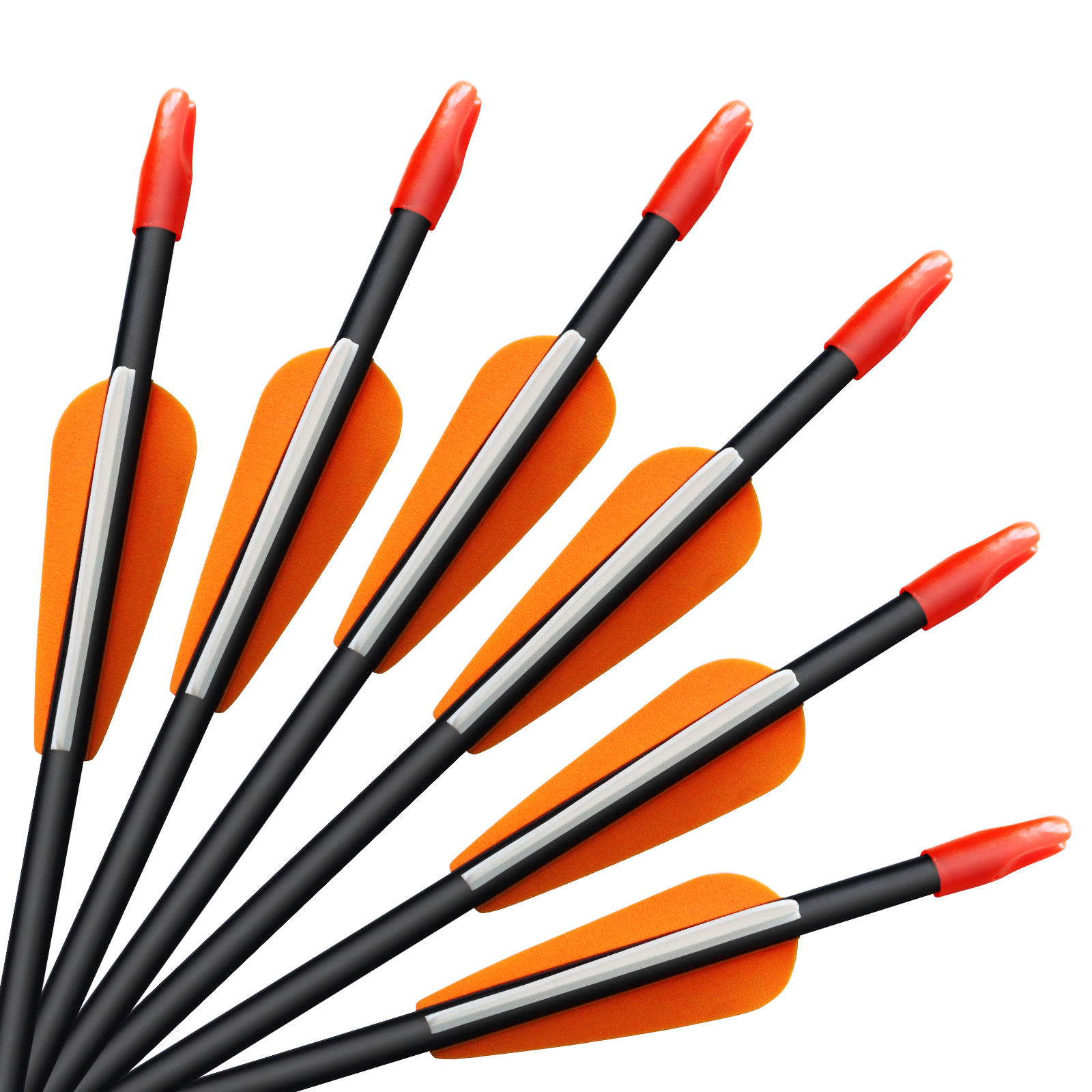 Fiberglass Arrow Set - 28 Inch Targeting Arrows Shooting Pracitce Arrows for Beginners & Juniors (Pack Of 6)