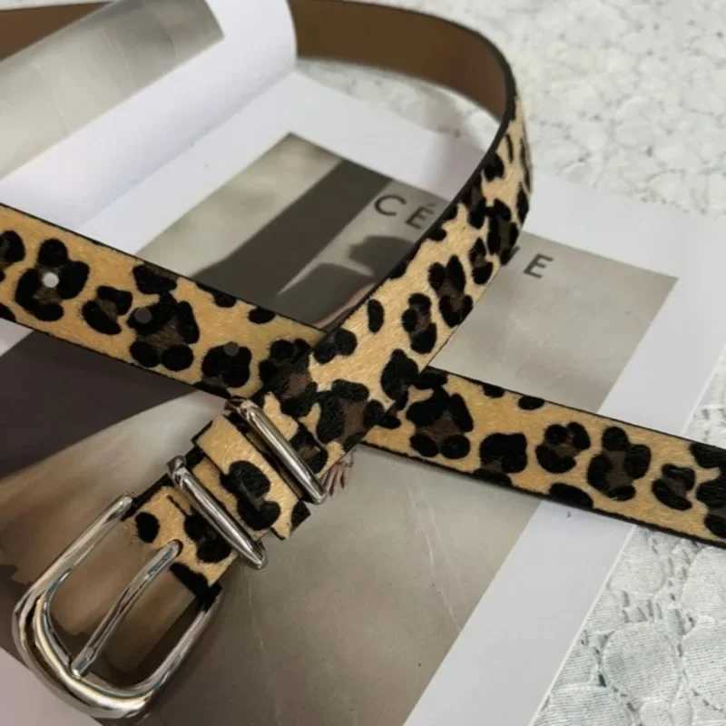 Y2K Leopard Print Belt Snake Skin Pattern PU Leather Belts Jeans Pin Buckle Closure Waistband Men Women Adjustable Cool Belt W250604