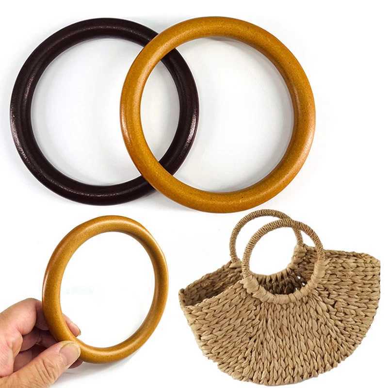 Round Wooden Handle For Handbag Solid Wood DIY Replacement Purse Luggage Handcrafted Accessories Making Bag Hanger Dropshipping W250604