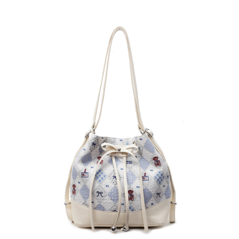 designer 2025 Summer New Fashion Casual Large Capacity Single Shoulder Bucket Bag for Women High-end Printed Versatile Stylish Backpack
