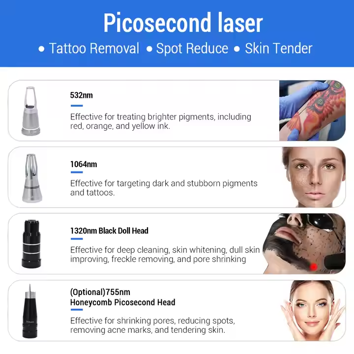 Promotion 2 in 1 Pico Diode Picosecond Tatoo Removal & Diodo Lasersings Hair Removal Machine Portable Tatoo Removal Picosecond Diode Laser Machine