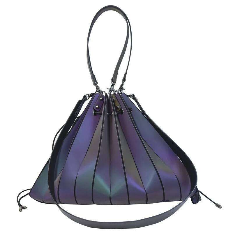 Women's Bags Designer Lawaia Lattice Single Shoulder Pu Stripe Bag Reflection 1Pc Fashion Small Capacity Ordinary Accessories Less Is More For Gi