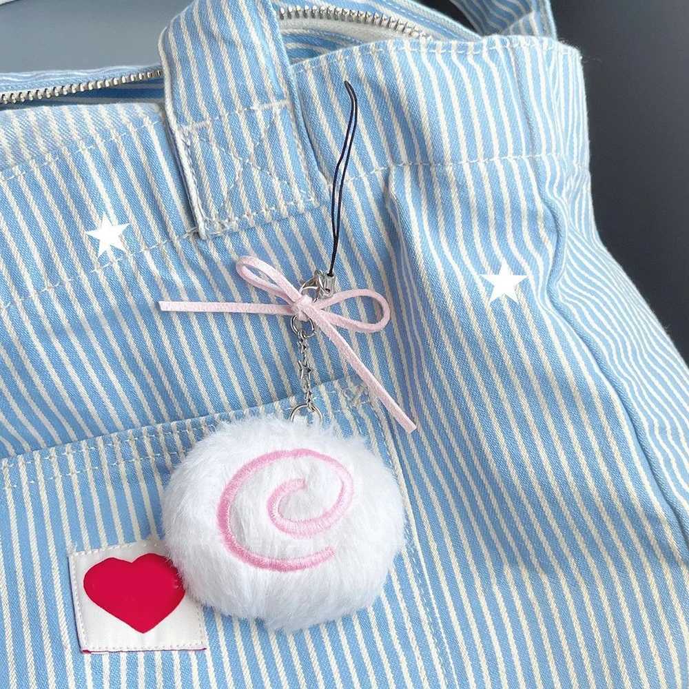 Card Bag keyring Fish Plate Key Chain Handbag Decoration Handmade Plush Keychain Plush Bag Pendant Lovely Soft Gift for Women Girls W250604