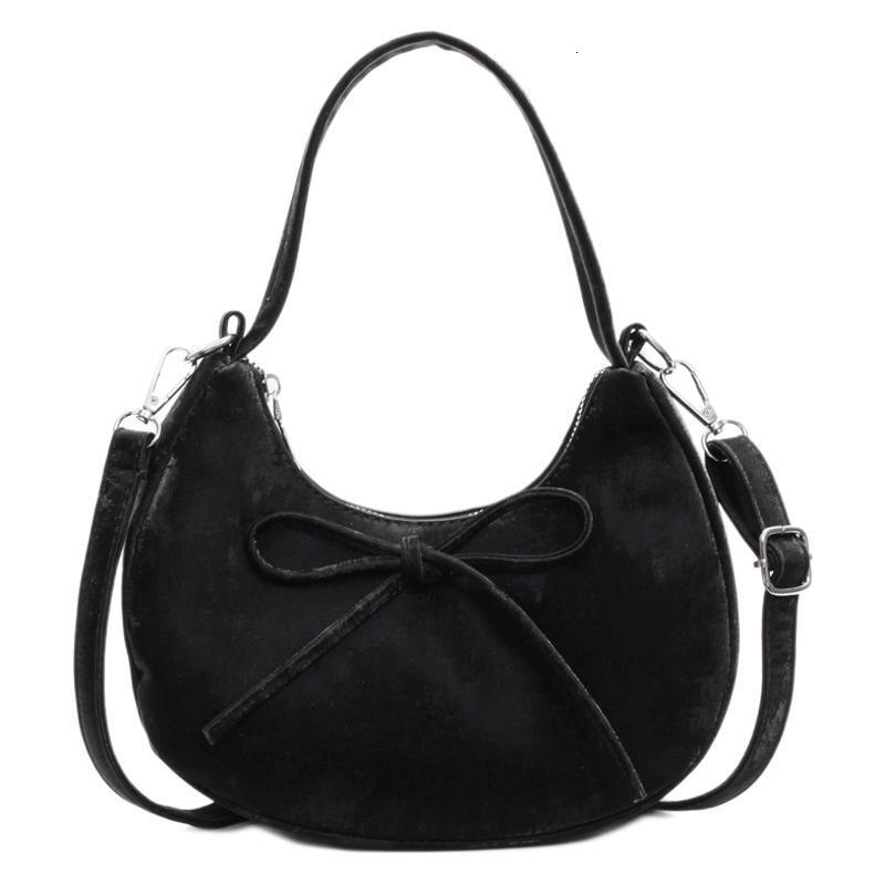 designer Minimalist Solid Color Bowknot Handheld Dumpling Bag for Women 2025 Summer New Casual Fashion Versatile Underarm Shoulder Bag