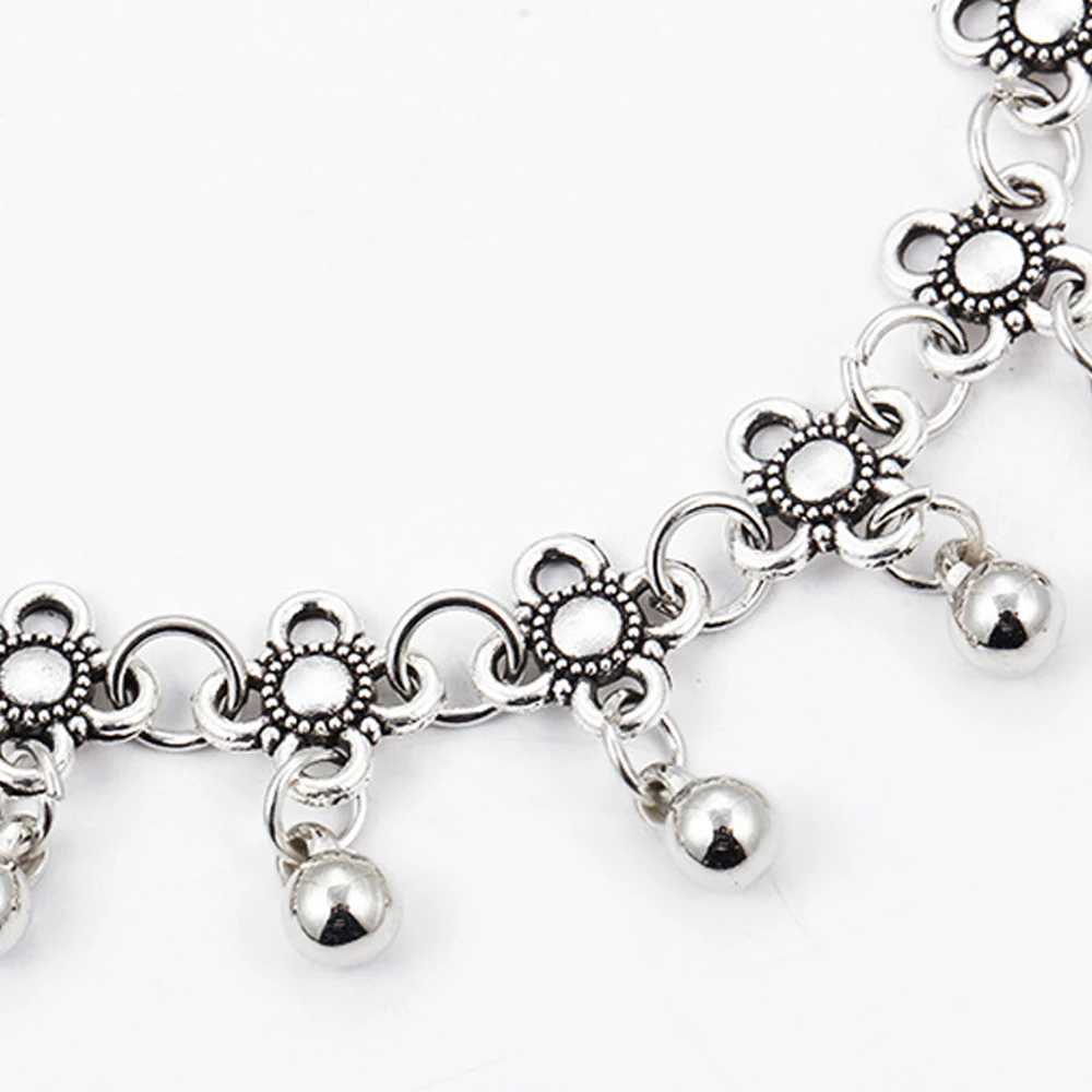1 Pcs Vintage Gypsy Bells Bracelet Anklet for Women Sexy Summer Beach Party Foot Chains Water Drop Tassel Turkey Anklets Jewelry W250604