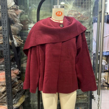 Style Women's Autumn New Asymmetric Scarf Short Loose Knit Coat Jacket B5