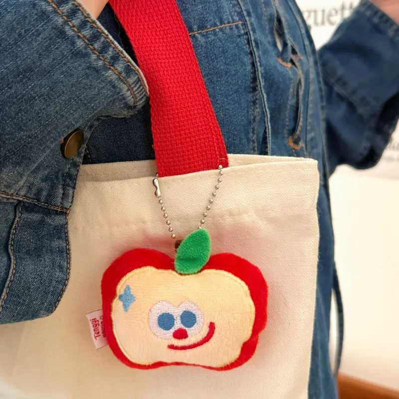 1-3pcs Cute Apple Plush Toy Keychain Cartoon Apple Creative Soft Stuffed Doll Pendant Car Key Ring Backpack Bag Decor Kid Gift W250604