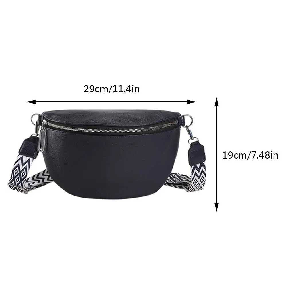 PU Leather Bum Bags Wide Strap Crossbody Pouch Chest Purse Jacquard Weave Waistpack Sports Fanny Packs Half Moon Belt Bag Bolsa W250604