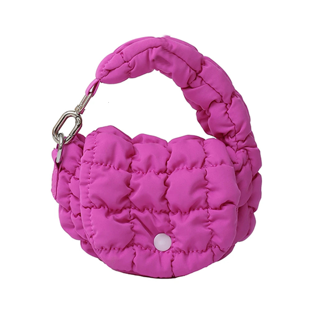 Mini Puffer Tote Bag for Women Quilted Nylon Phone Purse Perfect for Shopping Travel and Work Use 250530