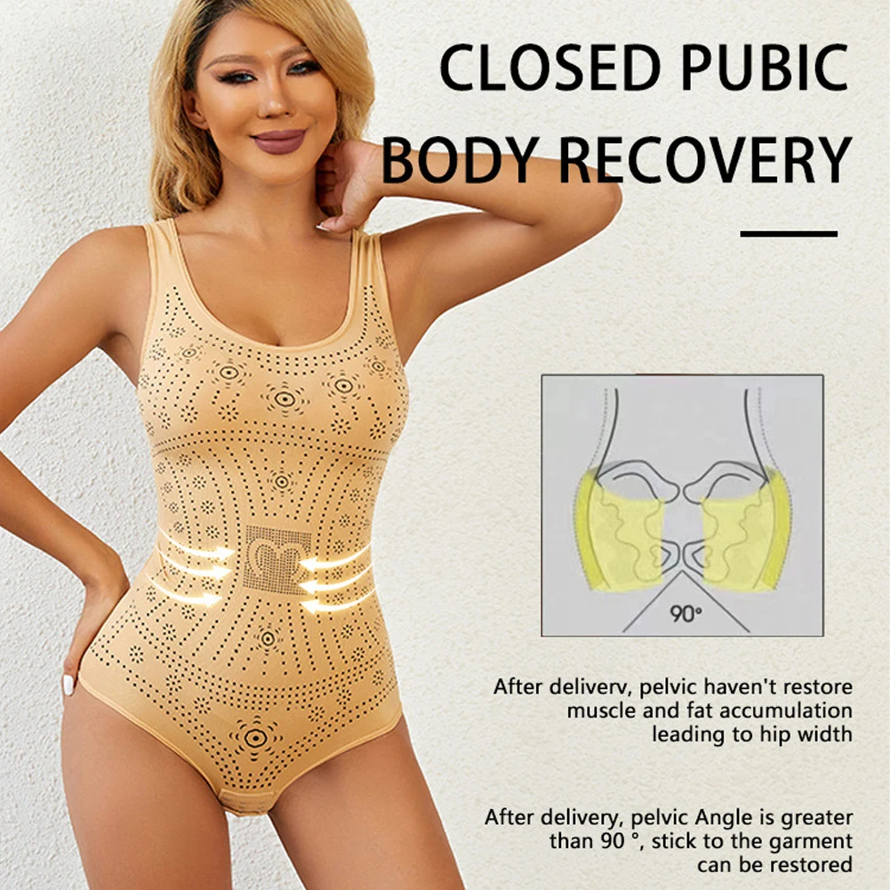 Plus Size 5XL Seamless Bodysuit Tummy Control Shapewear Flat Belly Slimming Full Body Shaper Corset Underwear Women Tank Ladies Corset Body One-piece 