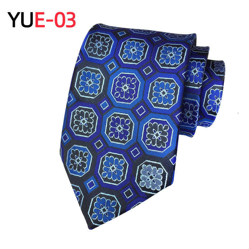2025 new paisley polyester large floral trendy social suit mens tie